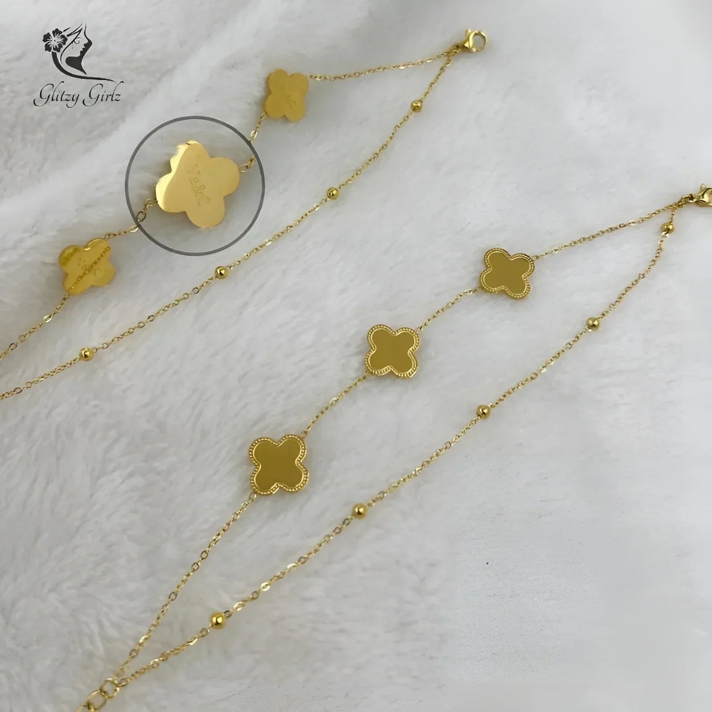 Va&C stainless steel double chain Bracelet