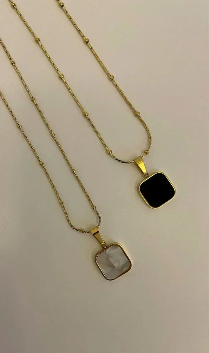 Double sided pendant | Stainless steel