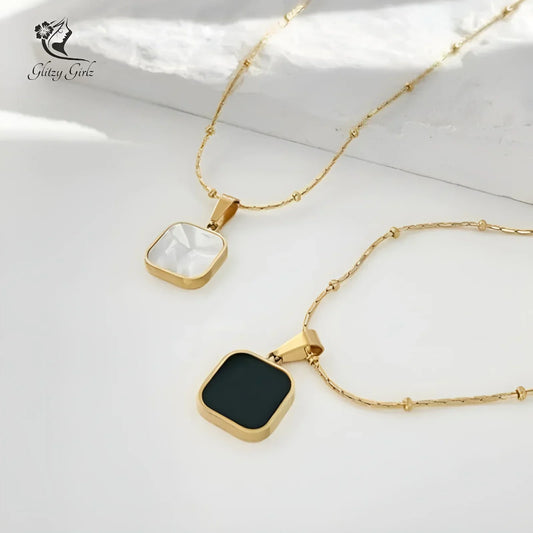 Double sided pendant | Stainless steel