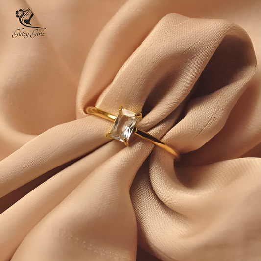 Rectangle Stone Ring