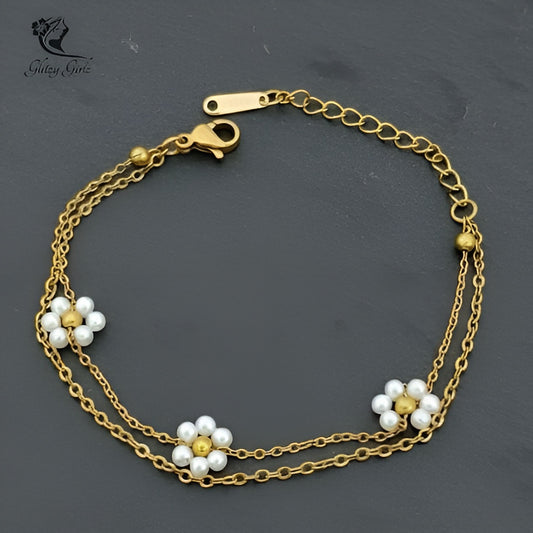 White Beads Bracelet